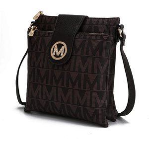 black ostrich leather bag
